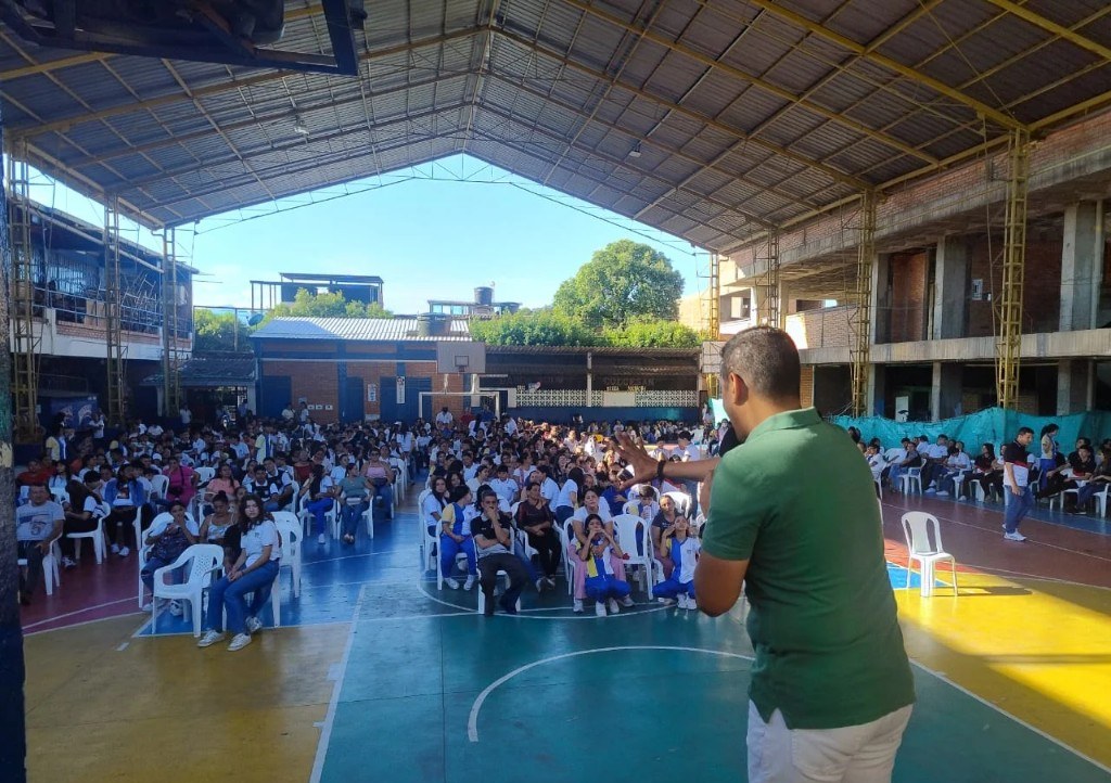 Community gathering at the Don Bosco youth center