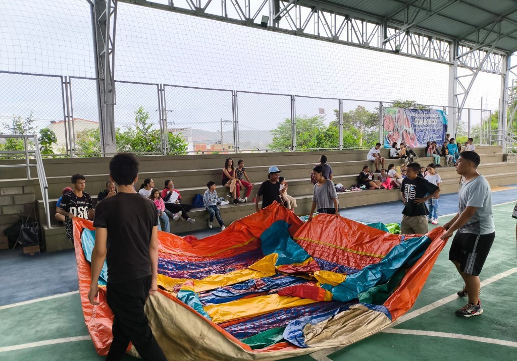 Community gathering with youth and families